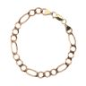 9ct Yellow Gold Figaro Bracelet 7"