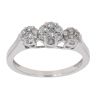 18ct White Gold 0.50ct Diamond Triple Cluster Ring