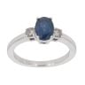 18ct White Gold 0.25ct Diamond and Sapphire Ring