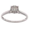 9ct White Gold 0.25ct Brilliant Cut Diamond Cluster Ring