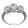 18ct White Gold 0.75ct Triple Daisy Cluster Ring