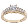 14ct Yellow Gold Cubic Zirconia Solitaire Ring
