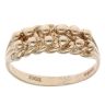 9ct Yellow Gold Two Row Keeper Ring