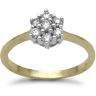 9 Carat Yellow Gold 33cts Diamond Cluster Ring