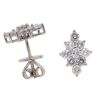 18ct White Gold 1.00ct Brilliant Cut Diamond Cluster Stud Earrings