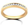 9 Carat Yellow Gold 25pts Channel Set Diamond Half Eternity Ring