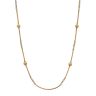 22ct Yellow Gold Rhodium Bead Necklace for Daily Wear