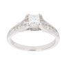 18ct White Gold 0.75ct Princess and Brilliant Cut Diamond Solitaire Ring
