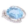 18ct White Gold Aquamarine and 0.66ct Diamond Ring