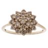 9ct Yellow Gold 1.00ct Brown Diamond Cluster Ring