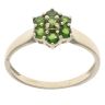 9ct Yellow Gold Diopside Cluster Ring