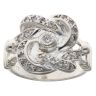 Silver Cubic Zirconia Knot Ring