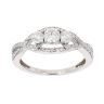 14ct White Gold 1.00ct Diamond Trilogy Ring