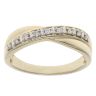 9ct Yellow Gold 0.12ct Diamond Crossover Ring