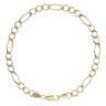 9ct Yellow Gold Figaro Bracelet 7"