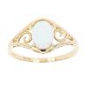 9ct Yellow Gold Created Opal Stone Set Ring