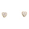 9ct Yellow Gold Cubic Zirconia Heart Stud Earrings