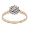9ct Yellow Gold 0.20ct Diamond Cluster Ring