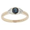 9ct Yellow Gold 0.12ct Diamond and Sapphire Dress Ring