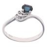 18ct White Gold 0.05ct Diamond and Sapphire Fancy Ring