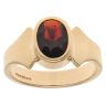 9ct Yellow Gold Garnet Single Stone Ring