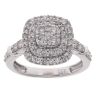 9ct White Gold 0.75ct Brilliant Cut Diamond Cluster Ring