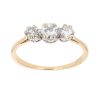 18ct Yellow Gold 0.50ct Diamond Trilogy Ring