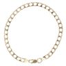 9ct Yellow Gold Square Curb Bracelet 8"