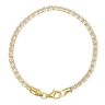 Gold Plated Silver Two Tone Fancy Bracelet 7"