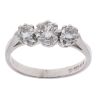 18ct White Gold 0.65ct Diamond Trilogy Ring