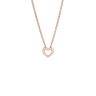 Rose Gold Plated Sterling Silver Cubic Zirconia Tiny Heart Pendant