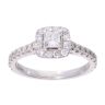 14ct White Gold 0.81ct Princess and Brilliant Cut Diamond Cluster Ring