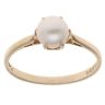 9ct Yellow Gold Pearl Single Stone Ring