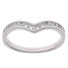 9ct White Gold 0.18ct Brilliant Cut Diamond Wishbone Ring