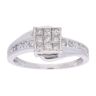 18ct White Gold 0.75ct Princess and Brilliant Cut Diamond Ring