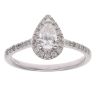 9ct White Gold 0.50ct Pear And Brilliant Cut Diamond Cluster Ring