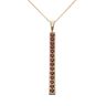 9ct Yellow Gold Garnet Pendant and Belcher Chain 18"