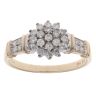 9ct Yellow Gold 0.50ct Brilliant Cut Diamond Cluster Ring