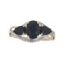 9ct Yellow Gold 0.05ct Diamond And Sapphire Ring