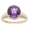 9ct Yellow Gold Amethyst Single Stone Ring