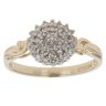9ct Yellow Gold 0.25ct Diamond Patterned Cluster Ring