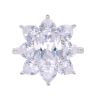 Silver Cubic Zirconia Large Cluster Ring by Icesia
