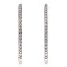 Silver Cubic Zirconia Hoop Earrings by Icesia