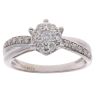 9ct White Gold 0.25ct Brilliant Cut Diamond Cluster Ring
