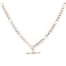 9ct Yellow Gold Figaro T-Bar Chain 18"
