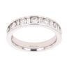 18ct White Gold 1.10ct Brilliant And Baguette Cut Diamond Half Eternity Ring