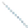 9ct White Gold Blue Topaz Bracelet 8"