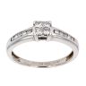 18ct White Gold 0.25ct Diamond Cluster Ring
