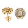 14ct Yellow Gold 2.00ct Brilliant and Baguette Cut Diamond Cluster Earrings