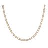 9ct Yellow And White Gold Diamond Curb Chain 18"
